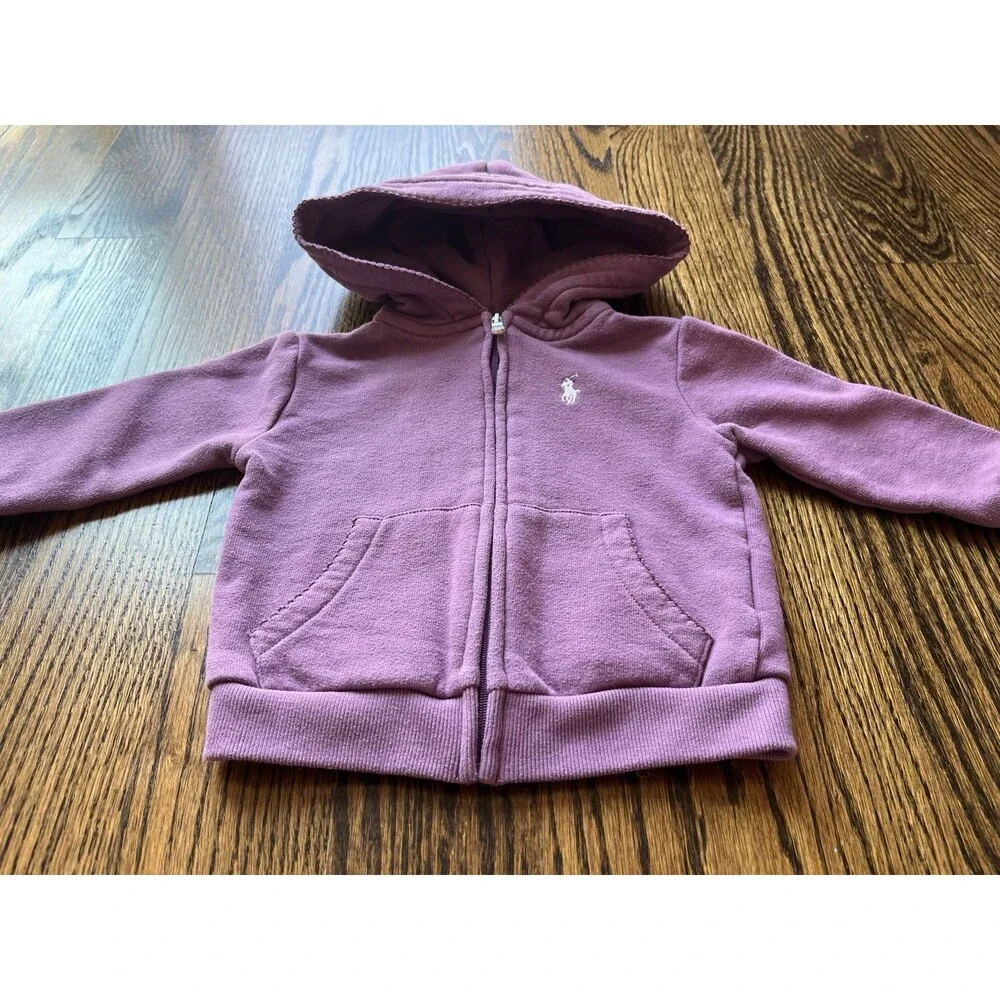 Ralph Lauren Purple Zip-up Hoodie (12M)